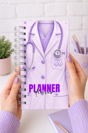 Planner diário - Enfermagem lilás